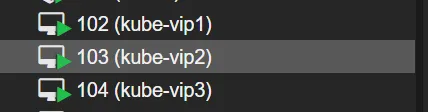 3台のVMが起動している